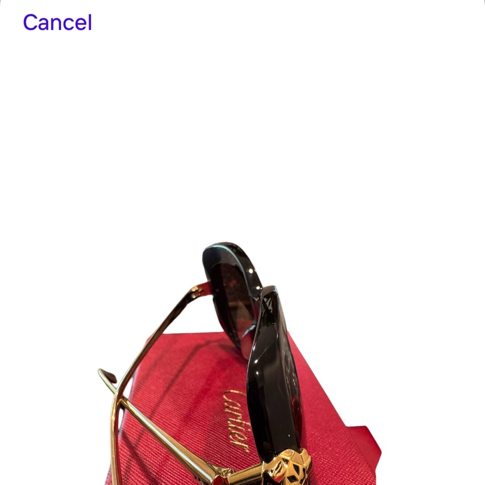 Cartier Havana Gold / Violet Sunglasses CT0215SA - Picture 4 of 4